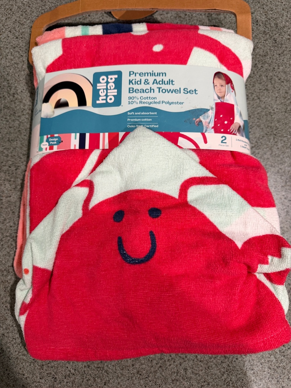 Premium Hello Bello Kid & Adult Beach Towel Set